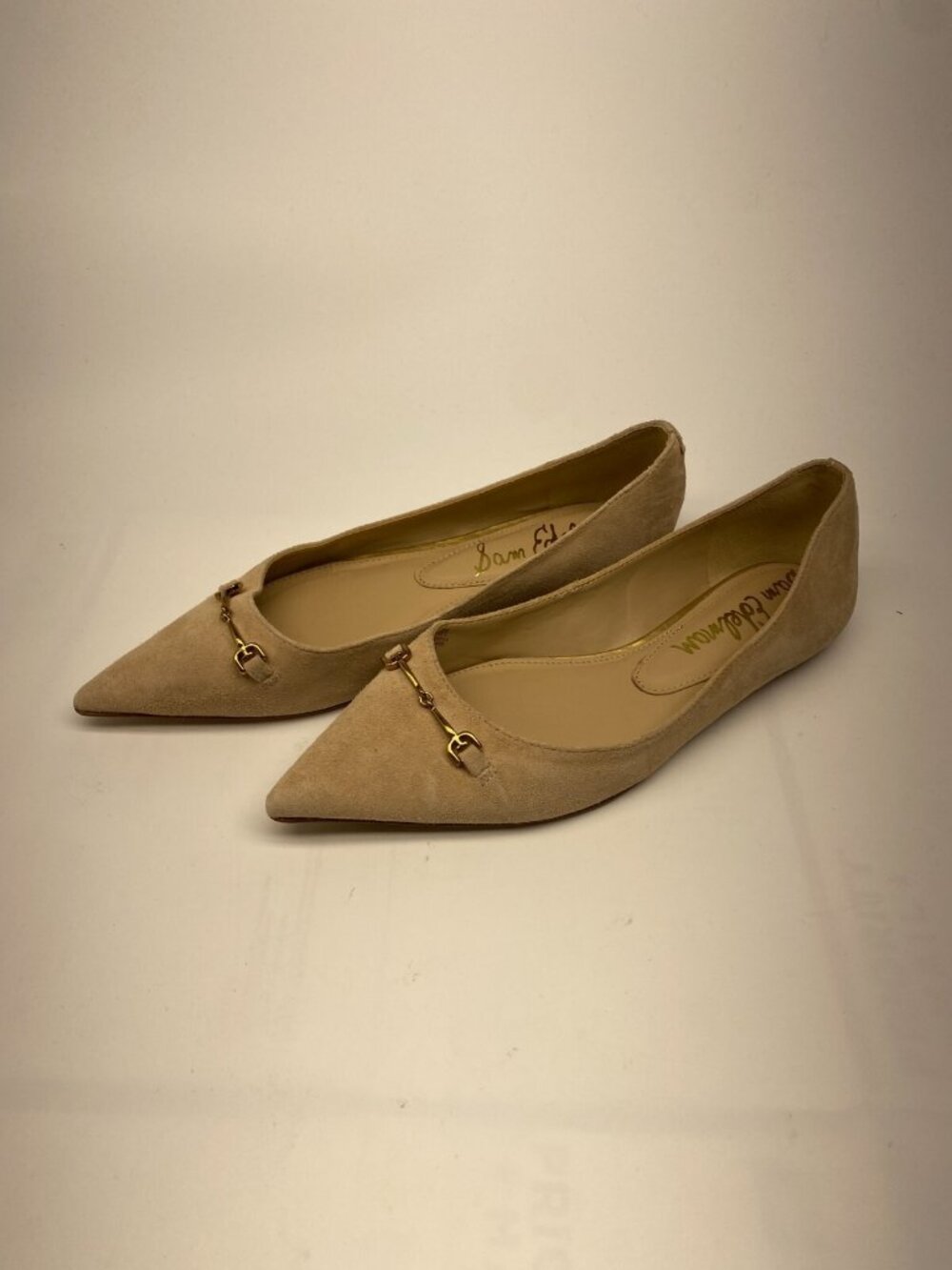 Sam Edelman Womens Nori Suede Beige Pointed Toe Flat Sz 9.5
